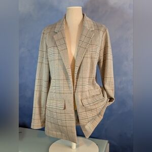 Liverpool Women's Tan Glenn Plaid Blazer